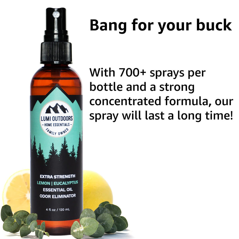 [Australia] - Lumi Outdoors Natural Shoe Deodorizer Spray & Odor Eliminator - Extra Strength Eucalyptus Lemongrass 
