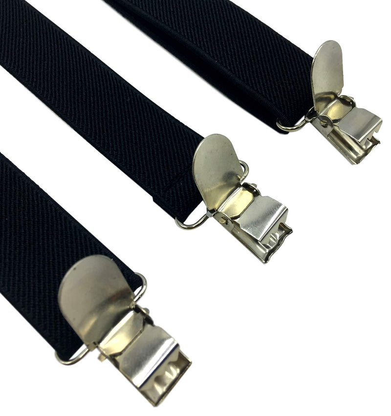 [Australia] - Consumable Depot Solid Color Suspenders Y-Back | Adjustable and Elastic | Black 