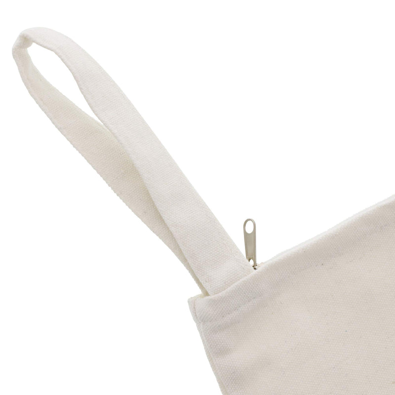 [Australia] - DIY White Cotton Cosmetic Makeup Zipper Pouch (8 x 11 in., 5 Pack) 