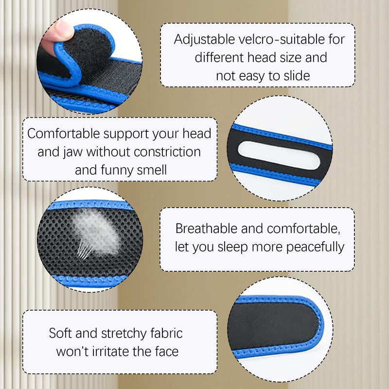 [Australia] - Anti Snoring Devices, 2PCS Anti Snore Chin Strap Comfortable Snoring Aids for Men Women Natural Solution Snore Stopper Most Effective Anti Devices Sleep Aid Reducing Aids for Snoner Man Women 