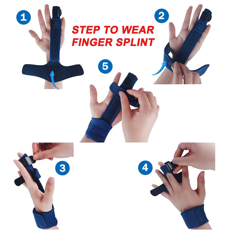 [Australia] - FALETO Finger Splint Aluminum Support Trigger Finger for Finger Fractures, Broken Finger, Mallet Injury, Arthritis 