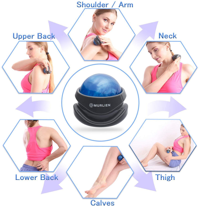 [Australia] - MURLIEN Massage Roller Ball, Tight and Sore Muscles Relief, Manual Massager, Alleviating Shoulder, Arms, Back, Legs, Calves, Foot or Muscle Tension 