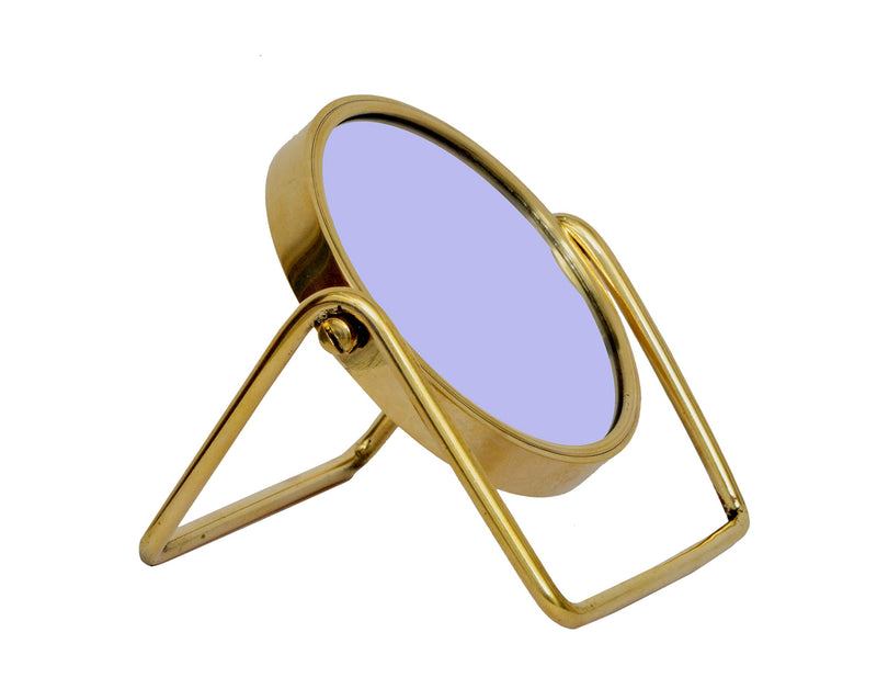 [Australia] - PORTHO Makeup Mirror Single Sided Folding Mirror Vintage 360° Rotation Solid Brass Cosmetic Round Beauty Mirror Handmade for Dresser Vanity Table Desk Gift Item 