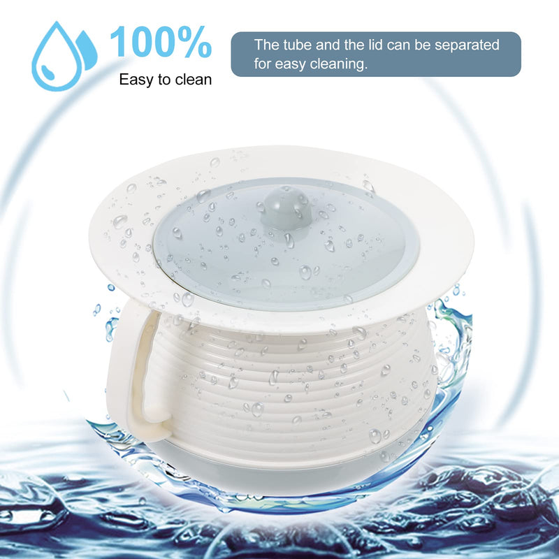 [Australia] - Balacoo Portable Toilet Urinal Spittoon Chamber Pot Potty Pla- stics Bedpan Urine Bucket Bottle with Lid for Adults Child Pregnant Elderly (Sky- Blue) Sky-blue 