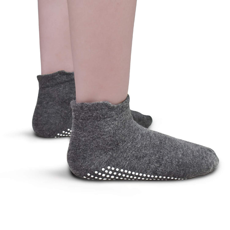 [Australia] - Non Slip Toddler Socks 12 Pairs Infant Baby Kids Grip Socks for Boy Girls Tphon Anti Skid Ankle Socks for 1-7 Year Children 6-12 Months #1 12 Pairs Black/Grey/White 
