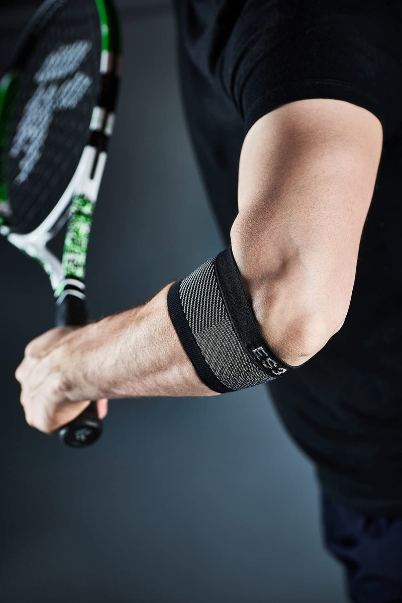 [Australia] - Elbow Brace by OrthoSleeve ES3 designed to prevent and relive pain associated with Tennis Elbow, Golfer’s Elbow, General Elbow Pain and Forearm Pain Small Black 