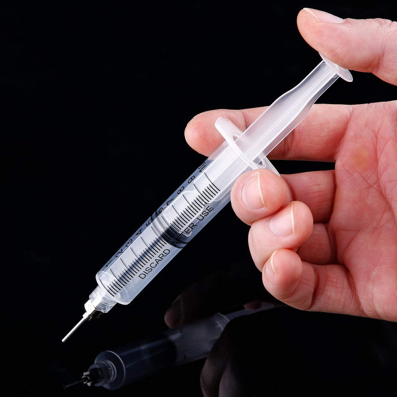 [Australia] - 20 Pack Syringe Luer Lock, Syringe Without Needle, Plastic Curved Syringes for Epoxy Resin, Craft, Scientific Labs, Feeding Pets Animals, Oil or Glue Applicator (10 ML) 