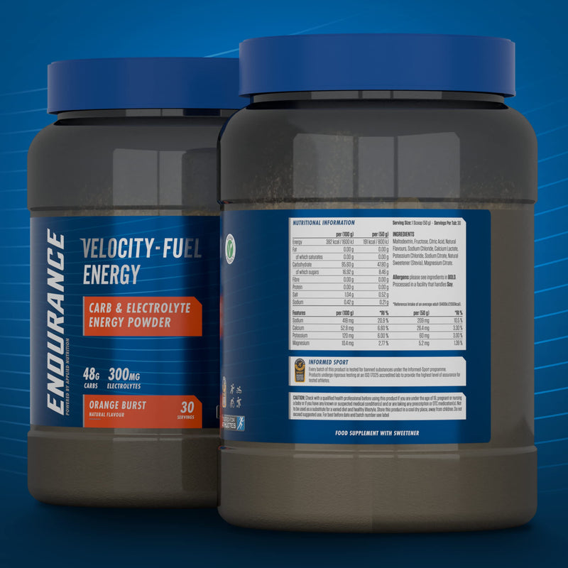 [Australia] - Applied Nutrition Endurance - Energy Drink Powder, Carbohydrates & Electrolytes, Quick Energy for Performance Sports (1.5kg - 30 Servings) (Orange Burst) Orange Burst 