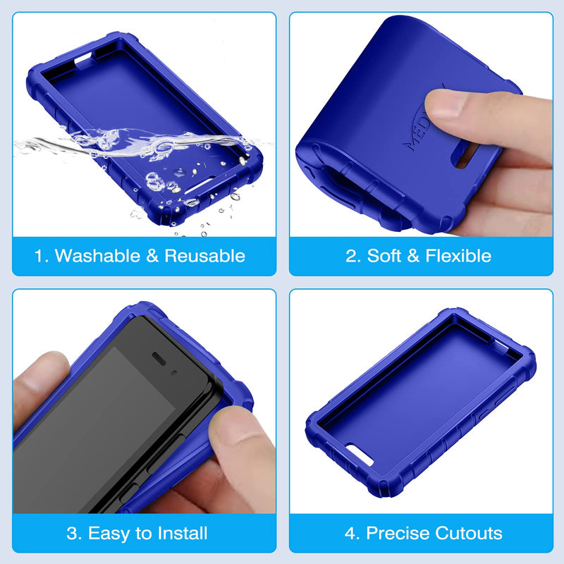 [Australia] - MEDMAX Silicone Case for Omnipod Dash PDM (Personal Diabetes Manager), Lightweight Shockproof Anti Slip Protective Cover Soft Gel Skin with Raised Bezel for Omnipod Dash Device (Navy) Navy 