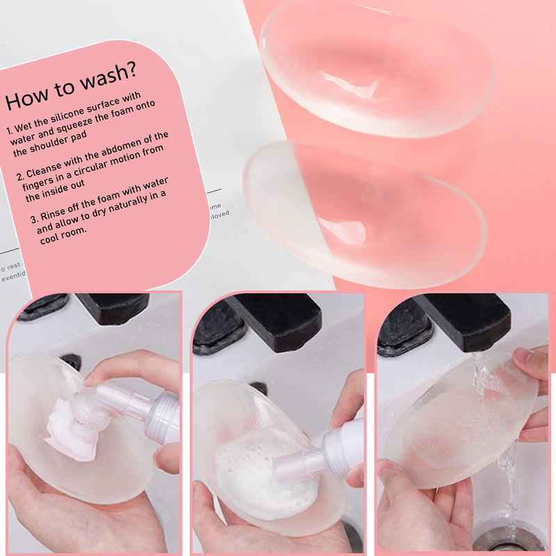 [Australia] - POMAMZ Shoulder Pads Silicone Soft Self Adhesive Anti-Slip Invisible Shoulder Pads Push-up Adhesive Shoulder Enhancer for Woman Man 