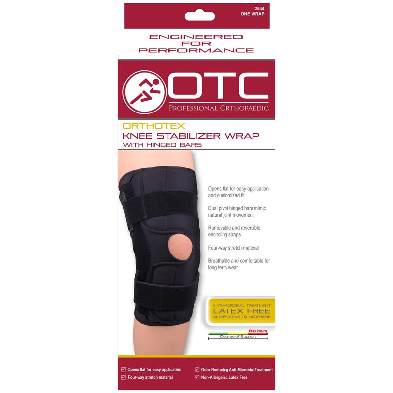 [Australia] - OTC Knee Stabilizer Wrap, Hinged Bars, Orthotex, Small 