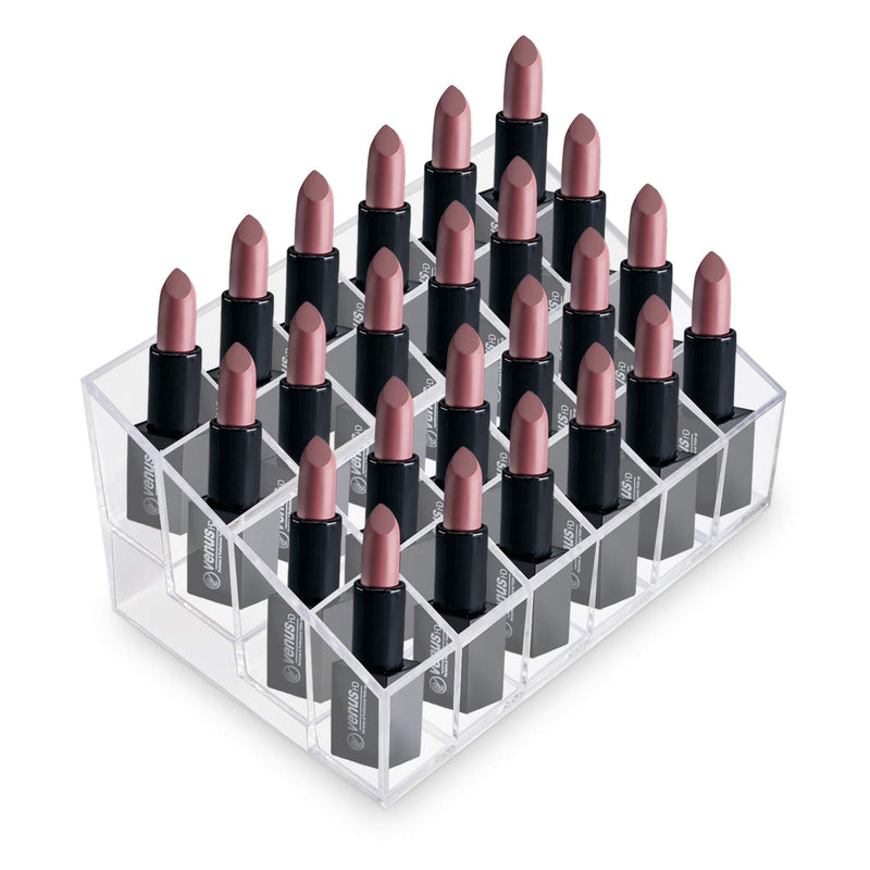 [Australia] - Transparent Cosmetic Makeup Organizer for Lipstick, Brushes, Bottles, and More. Clear Case Display Rack Holder 