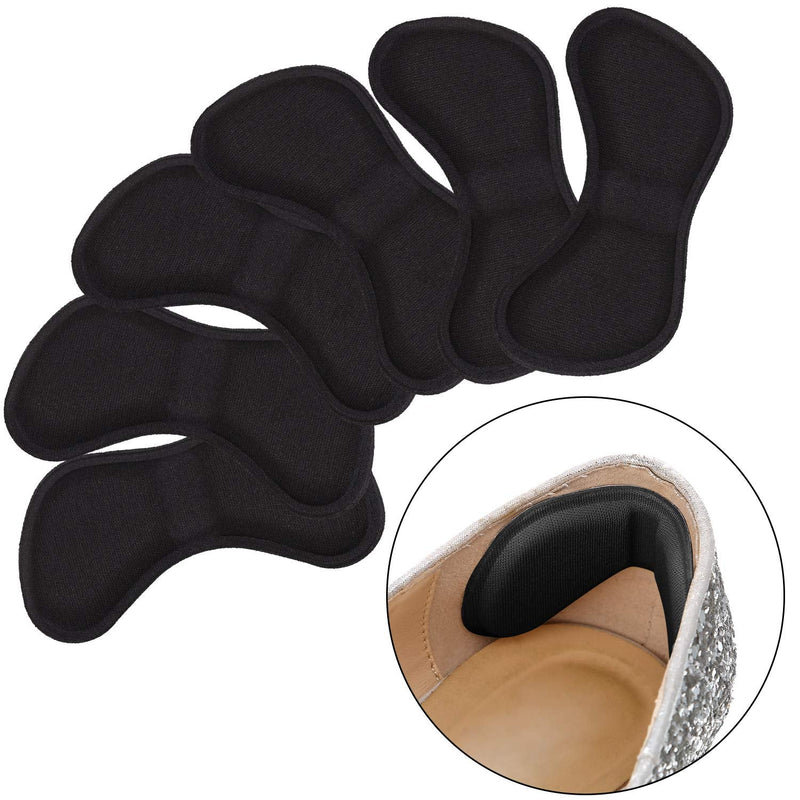 [Australia] - Heel Stickers Heel Cushion Pads Shoe Heel Insoles for Improved Shoe Fit and Comfort, (3 Black and 3 Beige) 