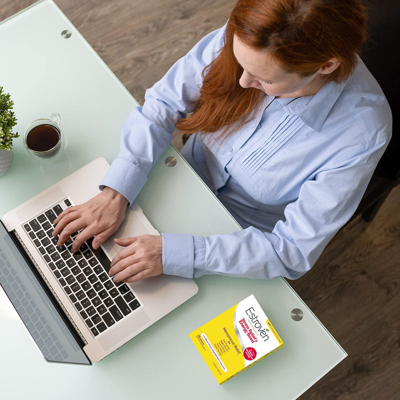 [Australia] - Estroven Stress Relief & Energy Boost for Menopause Relief, Helps Reduce Hot Flashes and Night Sweats, Stress Management Support*, 28 Count Stress Relief & Enegy Boost 