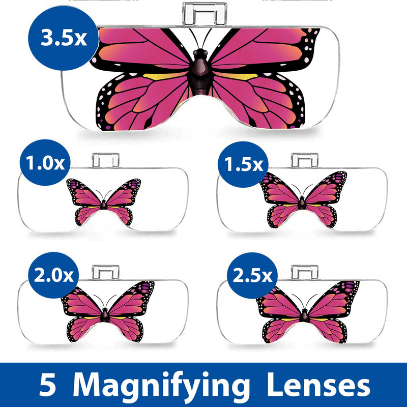 [Australia] - Vision Aid Magnifying Glasses with LED Light, 5 Lenses, Headband, Storage Case | Hands Free Lighted Head Mount Magnifier for Hobby Crafts Macular Degeneration Cross Stitch Diamond Painting Close Work USB Rechargeable - Expert Set 
