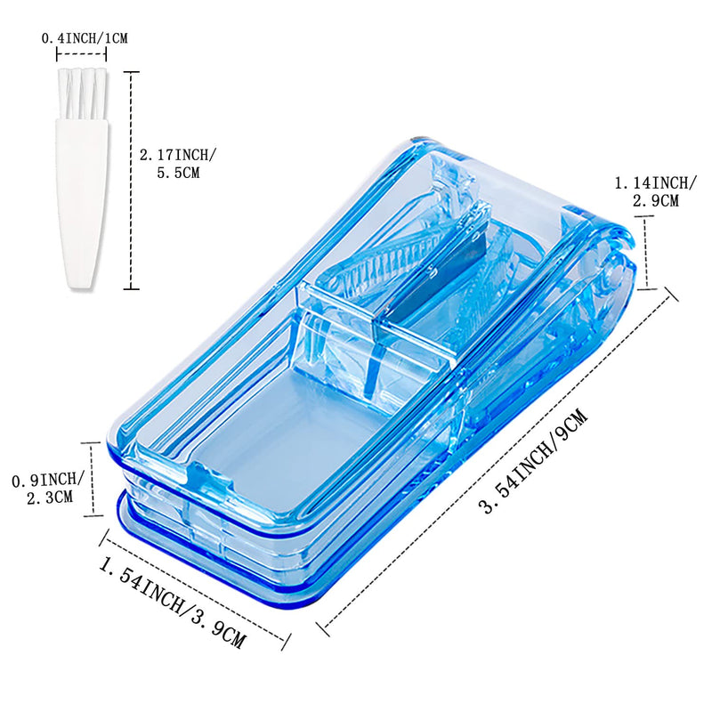 [Australia] - Pill Tablet Cutter for Small or Large Pills, Pill Splitter with Blade for Pills and Tablets Cut in Half Quarter (Blue) Blue 