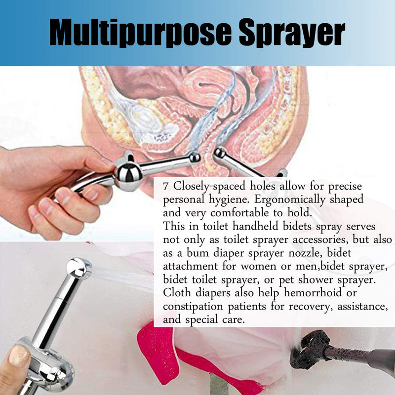 [Australia] - Shower Enema Kits Vaginal Anal Cleaner Anal Cleansing Nozzle Fit for Regulator Douche System for Men and Women 59-inch shower hose 