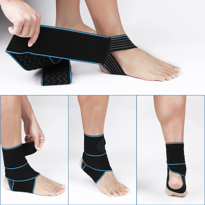 [Australia] - Ankle Support,Ankle Brace for Men and Women, Adjustable Ankle Compression Brace for Plantar fasciitis, arthritis sprains, muscle fatigue or joint pain, heel spurs, foot swelling,Suitable for Sports 1 Blue 