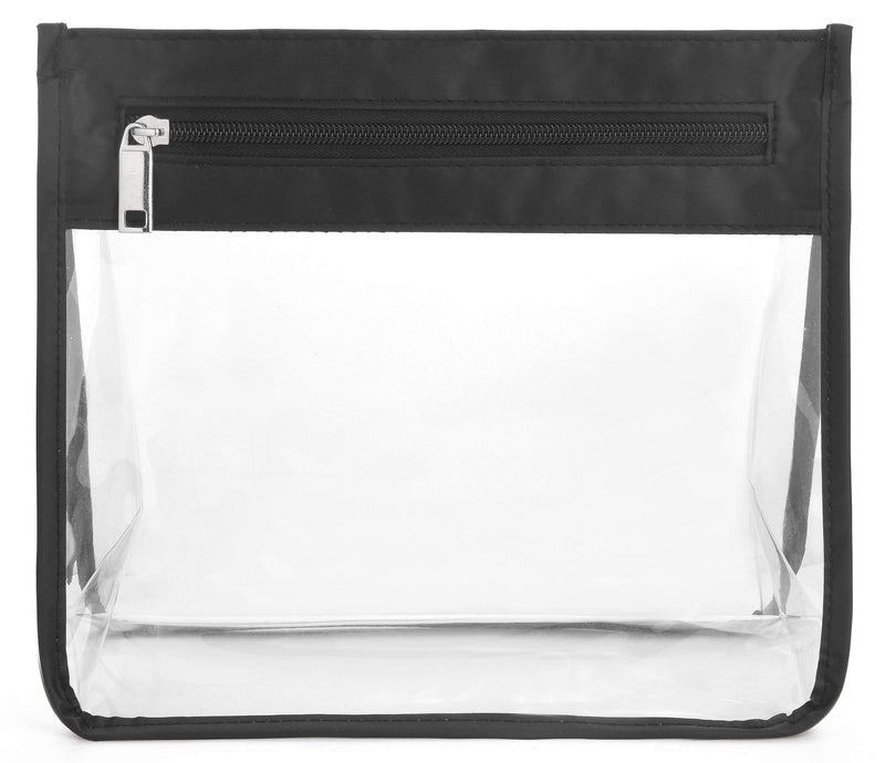 [Australia] - Clear makeup bag cosmetic case & transparant tolietriy kit travel toiletries bag with durable zipper and main pouch 