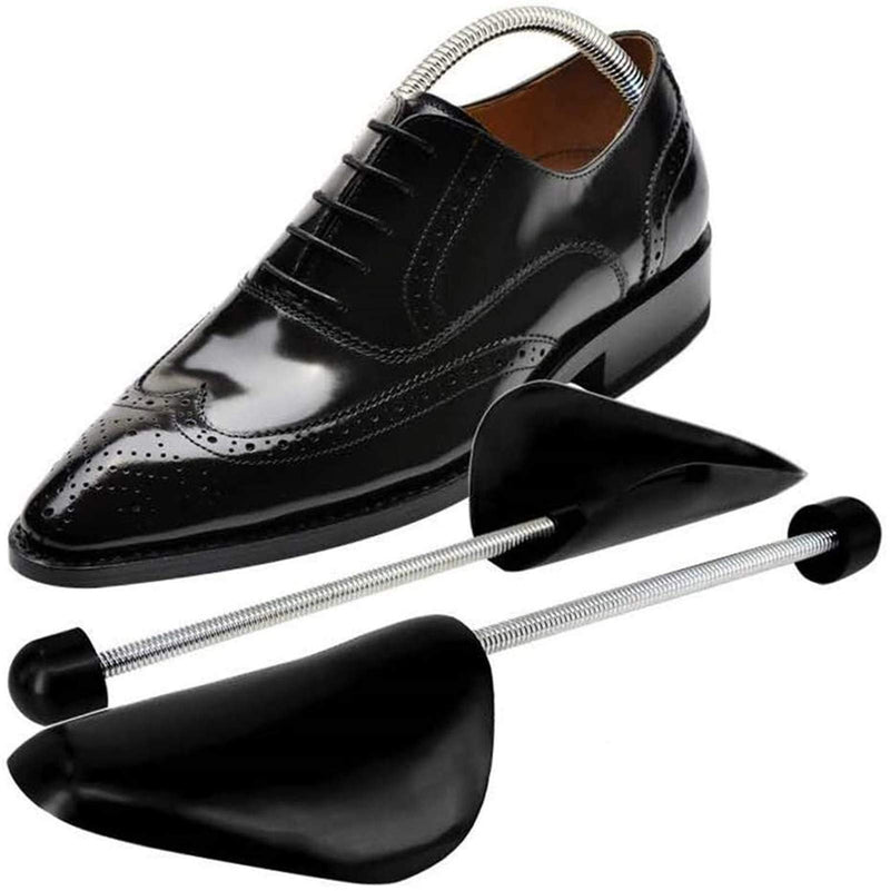 [Australia] - YIWANFUMEN 2 Pairs Plastic Shoe Tree Stretcher Shaper for Men Adjustable Length Shoes Boot Holder Shaper Support (Black) Men Black 