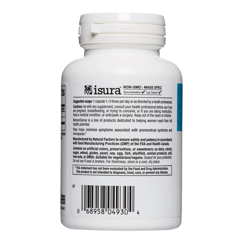 [Australia] - WomenSense by Natural Factors, Vitex Chasteberry Extract, Helps Sooth Symptoms of PMS and Menopause, 90 capsules (90 servings) 1 