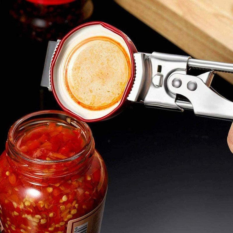 [Australia] - Master Opener Adjustable Jar & Bottle Opener, Adjustable Multifunctional Stainless Steel Can Opener Jar Lid Gripper, Manual Jar Bottle Opener Kitchen Accessories 