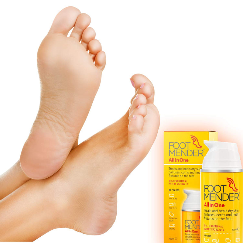 [Australia] - Footmender All in One | Treats and Heals Dry Feet, Hard Skin (calluses), Corns and Cracked Heels (Heel fissures) | Significant Effect After First Treatment | 100ml 