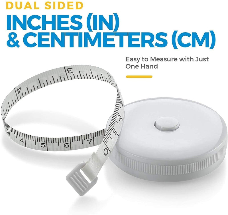 [Australia] - Body Tape Measure -(4-Pack) Measuring Tape Fat Weight Monitors, (Inches & cm) Retractable Tape Measure Ruler for Accurate Body Fat Calculator Helps Calculate Fitness Body Measurements 