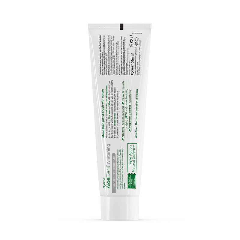 [Australia] - Aloe Dent Whitening Aloe Vera Toothpaste Fluoride Free, Natural Action, Vegan, Cruelty Free , SLS Free, Naturally White, Healthy Gums , 100 ml 100 ml (Pack of 1) 
