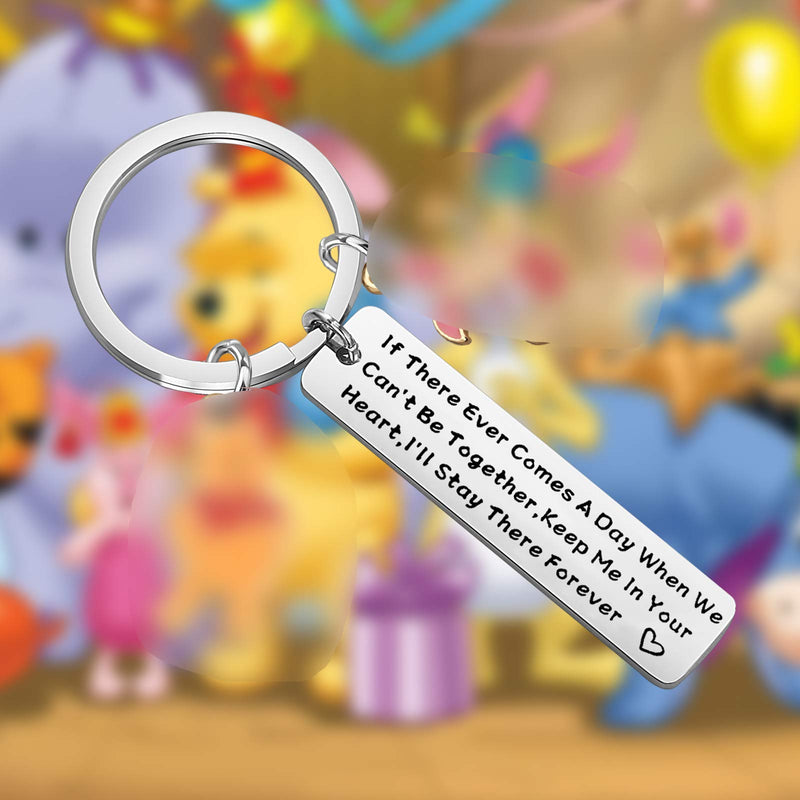 [Australia] - LQRI If There Ever Comes a Day When we Can't be Together Inspired Gift Keychain BFF Gift Girlfriend Gift Long Distance Relationship Friendship Gift sliver 