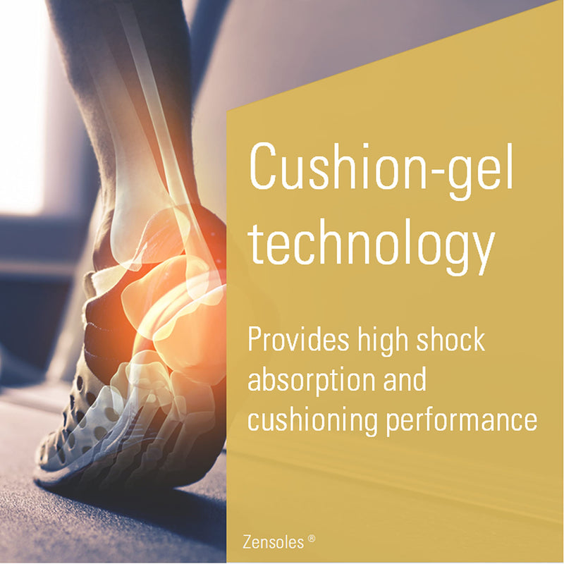 [Australia] - Cushioned Gel Insoles for Men and Women with Orthotic Arch Support. Shock Absorbing with Soothing Comfort and Massage. UK Sizes Blue Large (UK Size 8-11) 