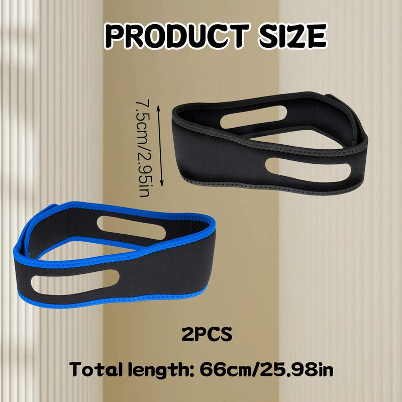 [Australia] - Anti Snoring Devices, 2PCS Anti Snore Chin Strap Comfortable Snoring Aids for Men Women Natural Solution Snore Stopper Most Effective Anti Devices Sleep Aid Reducing Aids for Snoner Man Women 