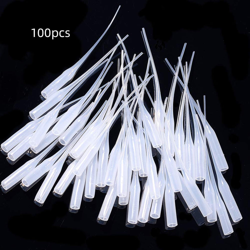 [Australia] - PH PandaHall Glue Tips, 100pcs Plastic Glue Micro-Tips Glue Extender Precision CA Glue Applicator for Arts Crafts Hobby Projects Guitar Fret Slot, White 2.75"x5mm White-100pcs 