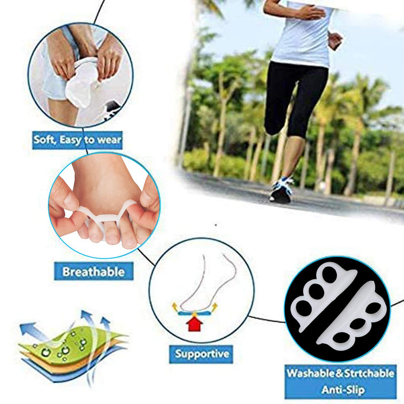 [Australia] - Mcvcoyh10 Pcs Gel Hammer Toe Crests Pads Silicone Toe Straightener Cushion Support Pain Relief for Hammer Toe, Overlapping Toes, Curled Toe-3 Loops 