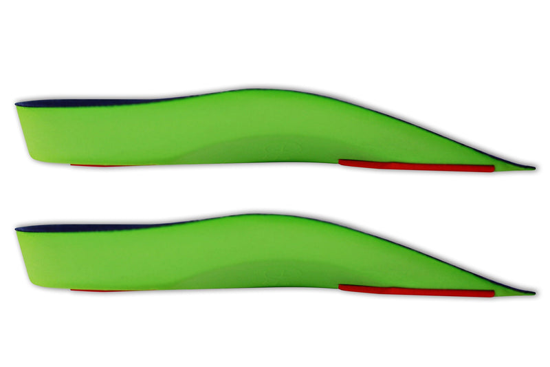 [Australia] - KidSole 3/4 Length Neon Shield Arch Support Insole for kids with foot pronation, flat feet, or any other undiagnosed arch support issues (Big Kids Size US 4-7.5) Big Kids Size US 4-7.5 