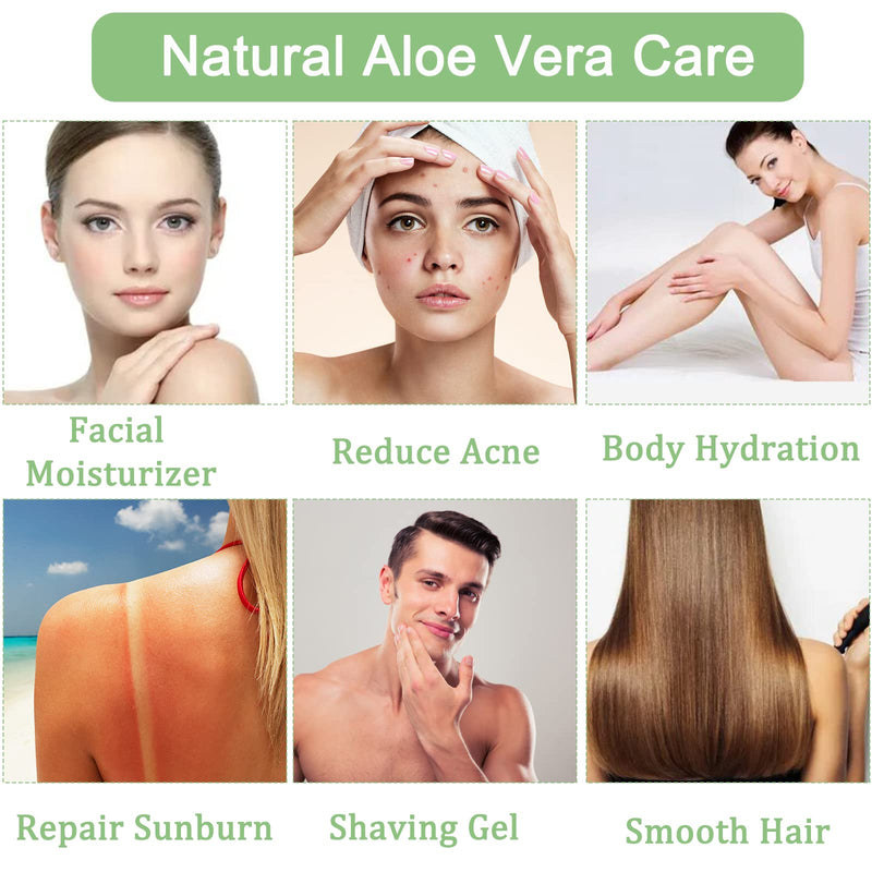 [Australia] - ASYBO Aloe Vera Gel, 100% Natural Pure Aloe Vera Hydrating Facial Moisturizer, Soothing & Moisturizing, After Sun Care, Reduce Acne, Repair Scars, Suitable for All Skin Types, 250ml / 8.8 fl oz 