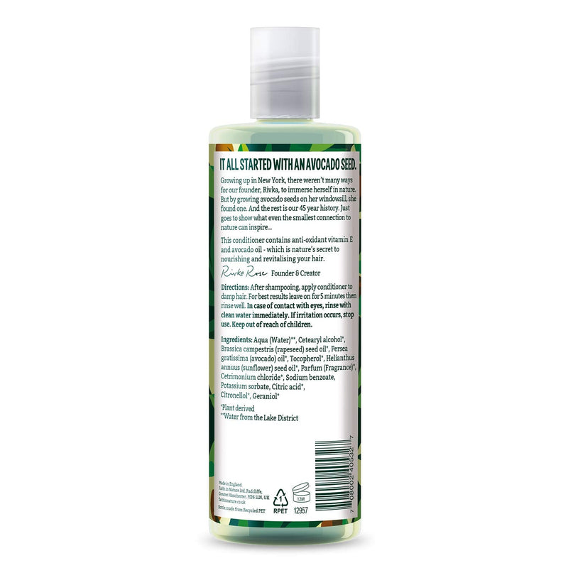 [Australia] - Faith In Nature Natural Avocado Conditioner, Nourishing, Vegan and Cruelty Free, No SLS or Parabens, For All Hair Types, 400 ml Conditioner Avocado 