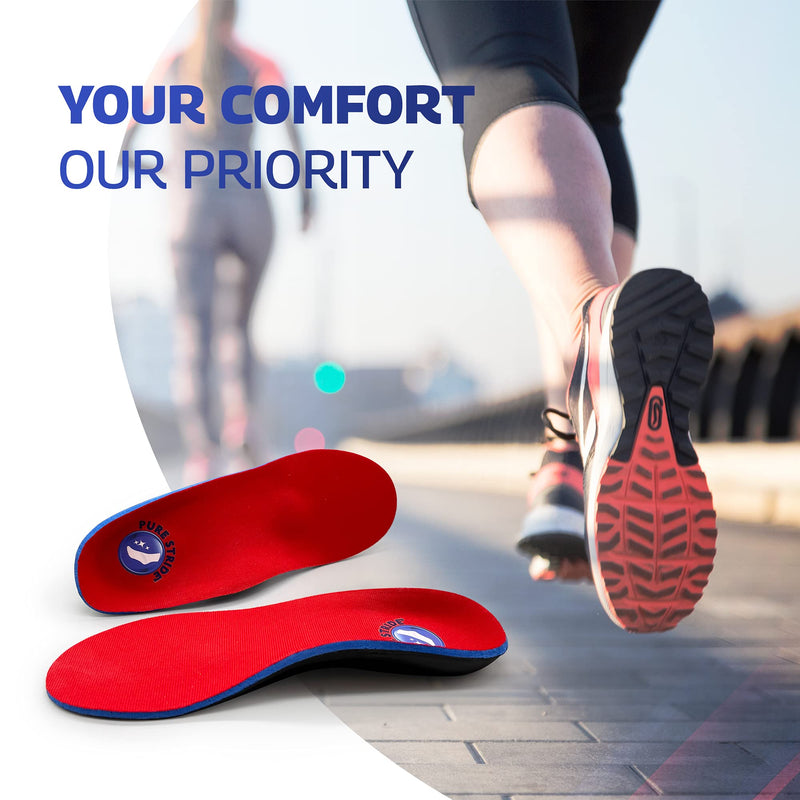 [Australia] - Pure Stride Professional Full Length Orthotics - Shoe Insert & Support for Metatarsals, High Arch, Flat Feet - Pain Relief for Plantar Fasciitis, Arch, Heel - 1 Pair, Men's 7-7.5 / Women's 9-9.5 Generation 2 