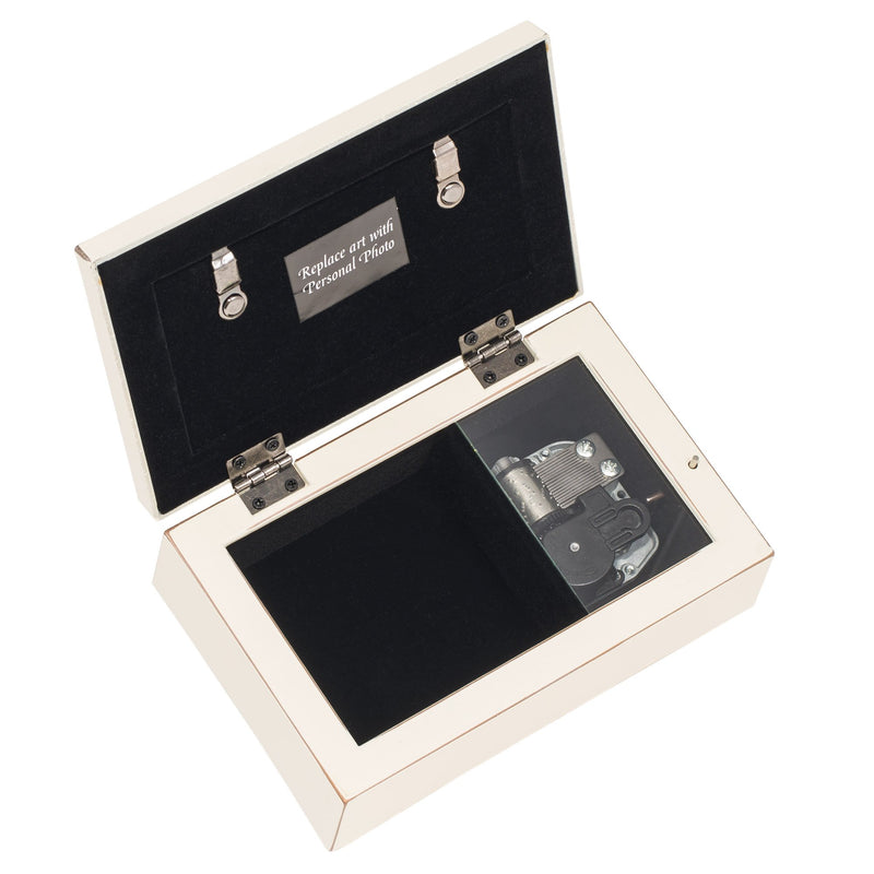 [Australia] - Cottage Garden On Your Confirmation Matte Ivory Jewelry Music Box Plays Ave Maria 