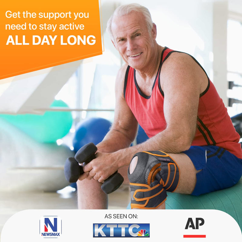 [Australia] - Dr. Brace ELITE Knee Brace with Side Stabilizers & Patella Gel Pads for Maximum Knee Pain Support and fast recovery for men and women-Please Check How To Size Video (Mars, Large) Mars 