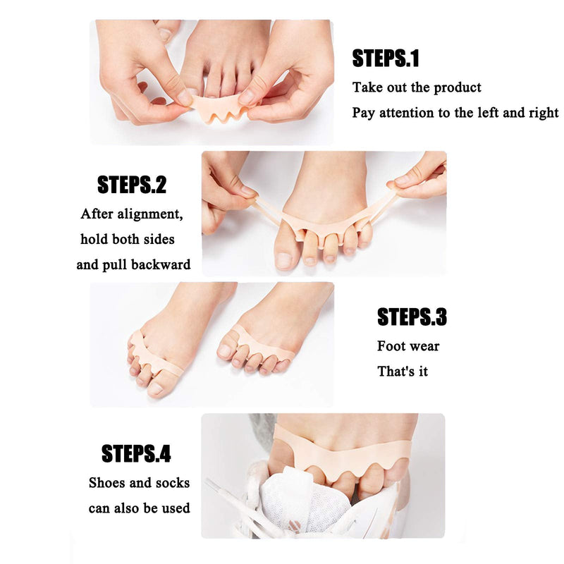 [Australia] - LASKYER Toe Separators & Spacers,Use for Health & Beauty Pedicures,Plantar Fasciitis, Hammer Toes, Claw Toes & Other Foot Conditions,Pedicures for Kids - White Kids-white 