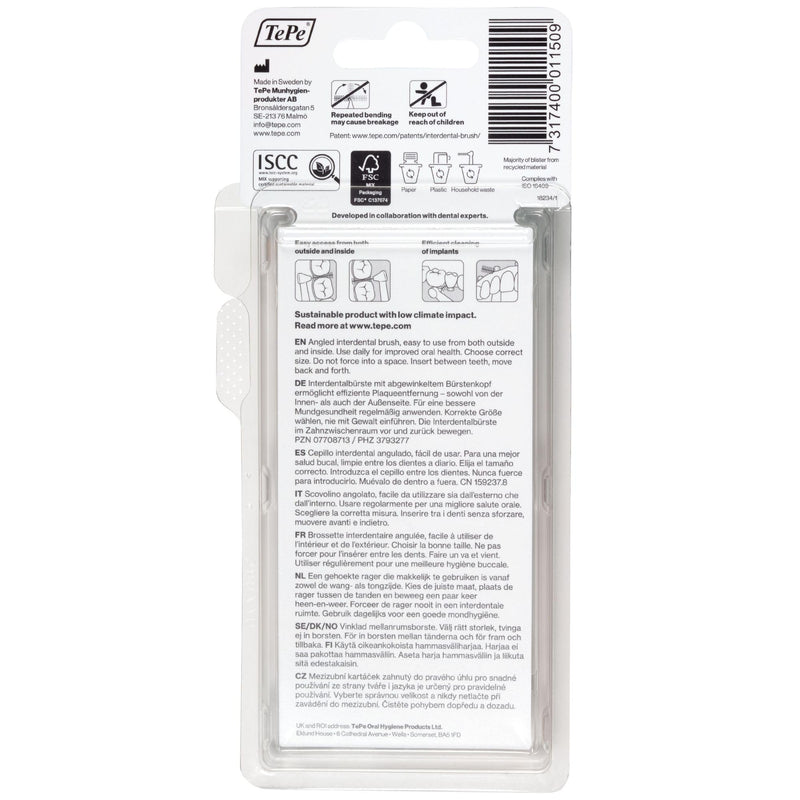 [Australia] - Tepe Angled 0.45mm Orange Interdental Brushes - Pack of 6 (Packaging may vary) 6 Count (Pack of 1) 