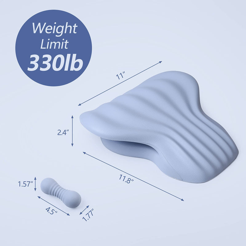 [Australia] - Back Stretcher for Back Pain Relief, Lower Back Stretcher Back Stretching Cushion, Lumbar Stretcher Device Helps with Spinal Stenosis Herniated Disc Sciatica Nerve Haze Blue 
