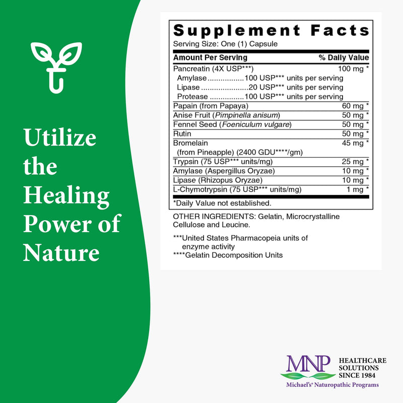 [Australia] - Michael's Naturopathic Programs Digestive Enzymes - 90 Gelatin Capsules - Great Meal Companion, Assists in Digesting Protein, Fats, Starch, Dairy & Carbohydrates - Gluten Free - 90 Servings 