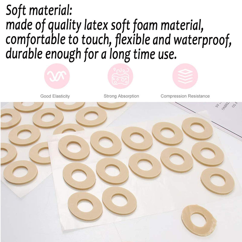 [Australia] - Footsihome 120 Counts Corn Cushion Foam Corn Protectos Pads for Foot, Sticker Callus Pads Reducing Rubbing Cushions for Pain Relief Toes Beige Beige Colors 2# 
