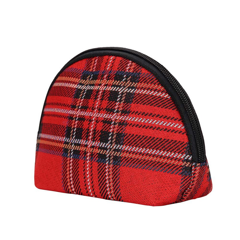 [Australia] - Signare Tapestry cosmetic bag makeup bag for Women with Red Royal Stewart Tartan Design (COSM-RSTT) 