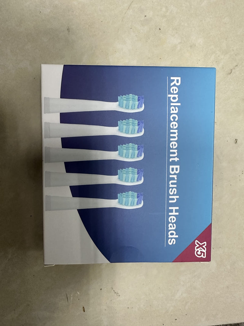 [Australia] - Toothbrush Head Compatible for Fairywill D1/D3/D7/D8/FW-507/FW-508/FW-551/FW515/2011/917/959,5pc White 5pc Soft Brush White 