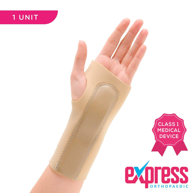 [Australia] - Express Orthopaedic® - Medically Approved Neoprene Wrist Support Splint With Palm Stay & Grip Tab Fastenings - Carpal Tunnel, RSI, Arthritis (XS - Wrist Circ:10-12cm, LEFT) XS - Wrist Circ:10-12cm 