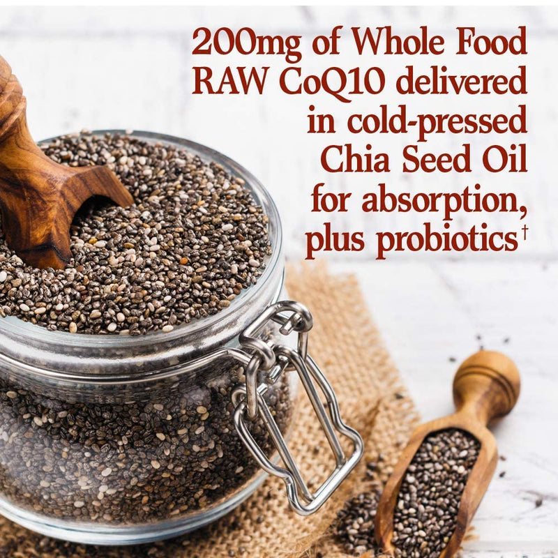 [Australia] - Garden of Life Vegetarian Omega 3 6 9 Supplement - Raw CoQ10 Chia Seed Oil Whole Food Nutrition with Antioxidant Support, 60 Capsules 