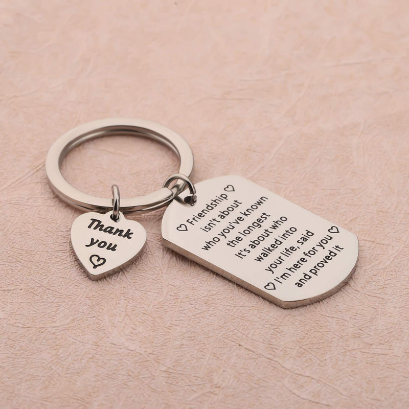 [Australia] - FUSTMW Friends Thank You Gift Friends Keychain I Feel So Lucky That My Friend is You Friendship Jewelry Going Away Gifts I am here for you 